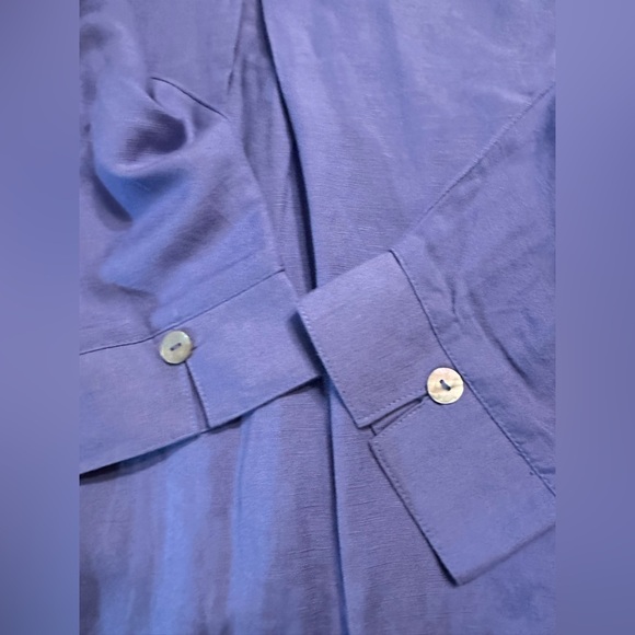 Soft Surroundings Tunic Top Womens 1X linen blended Purple Long Sleeve (k11 - Picture 8 of 10